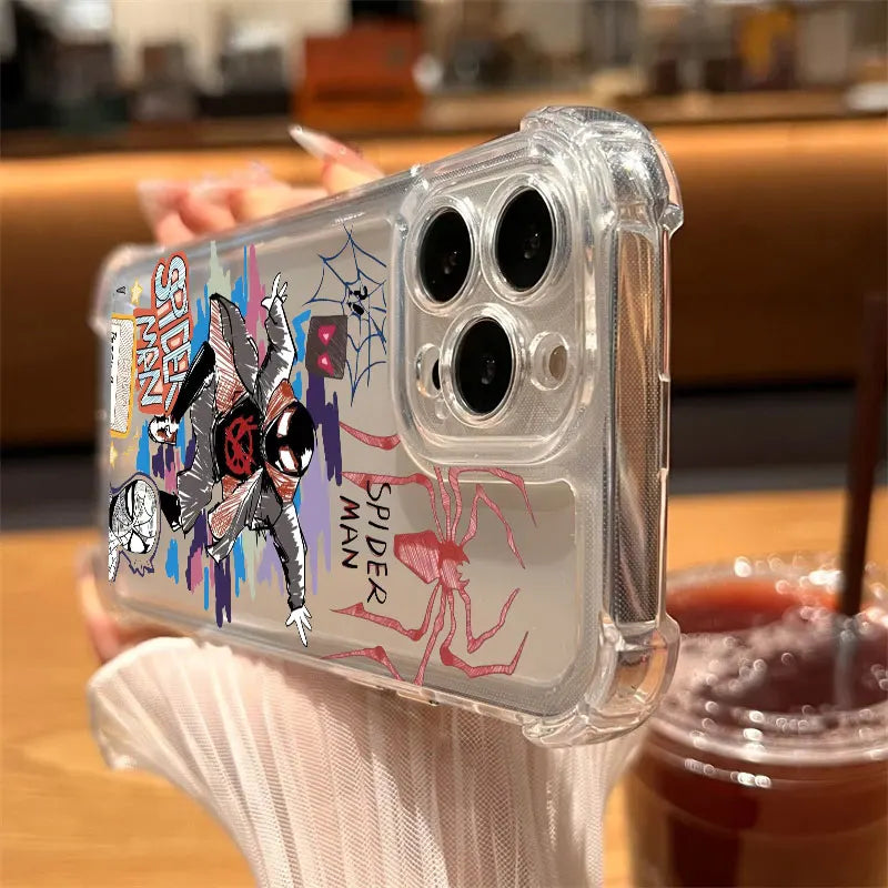 Marvel Spider Man Miles Morales Clear Case For iPhone