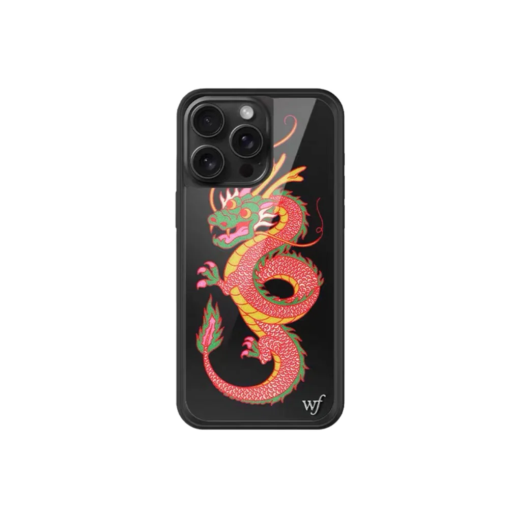 Tiger & Wildflower Cartoon iPhone Case with Rose Flowers