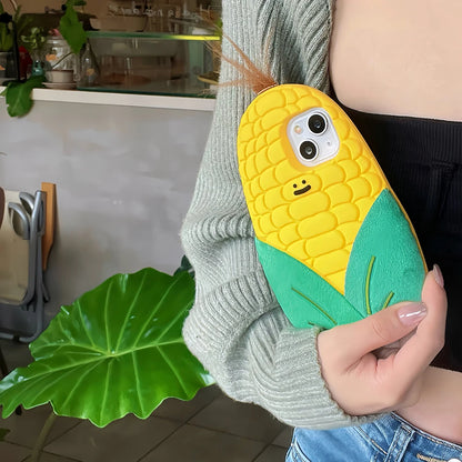 Funny 3D Corn Case Soft Silicone Cover For iPhone