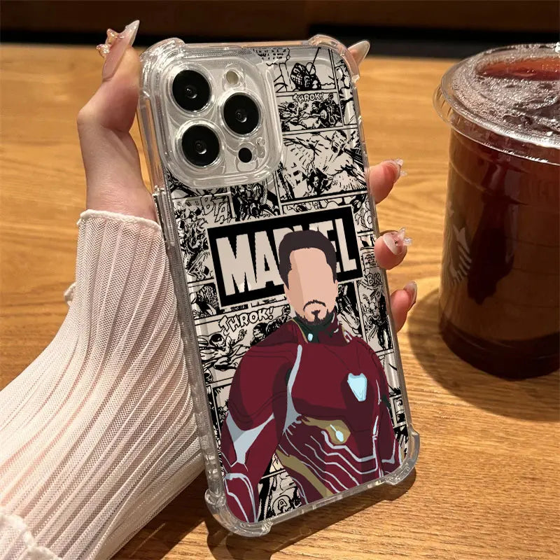 Marvel Faceless Hero Ironman Clear Case For iPhone