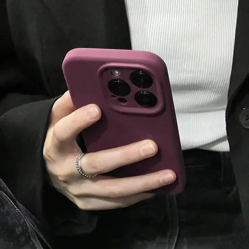 Liquid Silicone Phone Case For iPhone Cases For iPhone Camera Lens Protection Cover