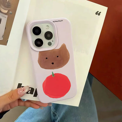 Cartoon Tomato Kitten Candy Color Compatible Phone Case