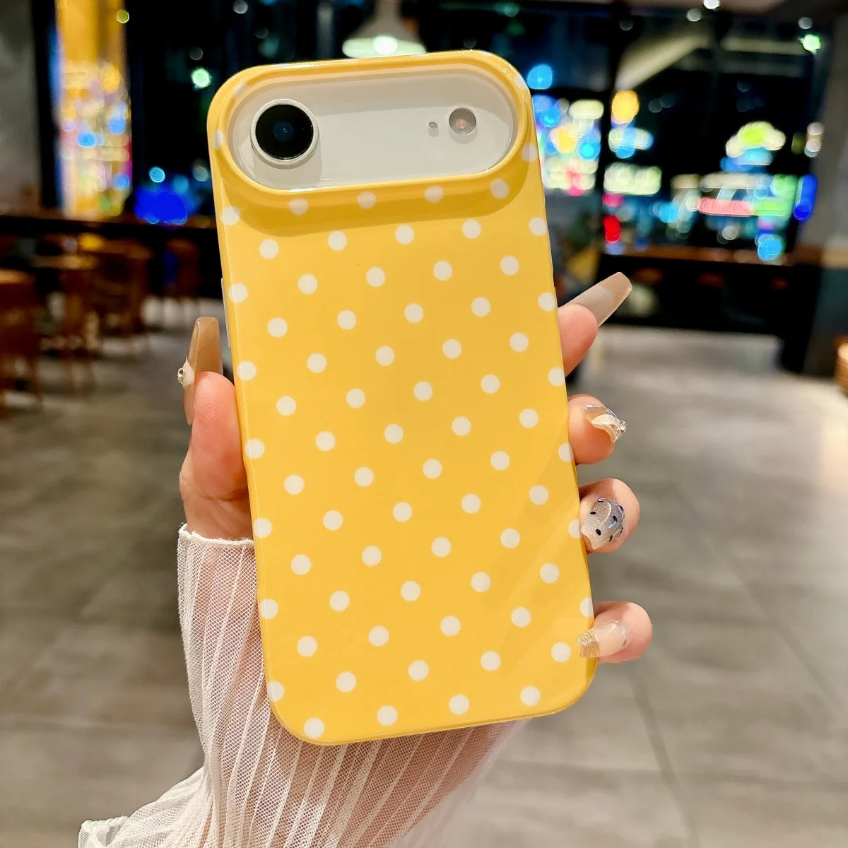 Korea Colorful Polka Dot Pattern Phone Case For iPhone Circular Wave Point Shockproof Bumper Cover