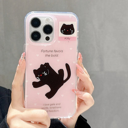 Cute Cartoon Cat Phone Case For iPhone