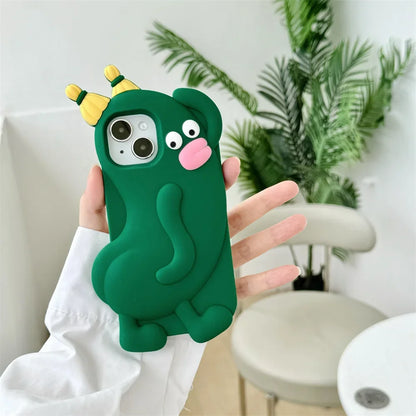 Soft Silicone Cartoon Cute Cucumber Phone Case