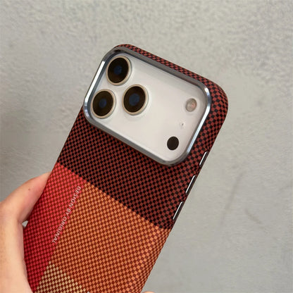 Thin Carbon Fiber Clash Colorful Hard PC Case For iPhone