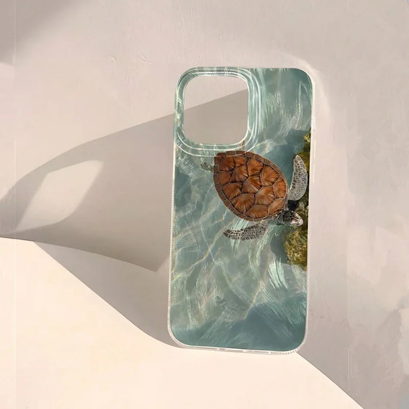 Summer Cool Turtle Pattern Phone Case For iPhone