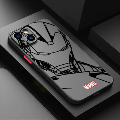 Marvel Iron Man Spiderman Back Phone Cover Case For iPhone