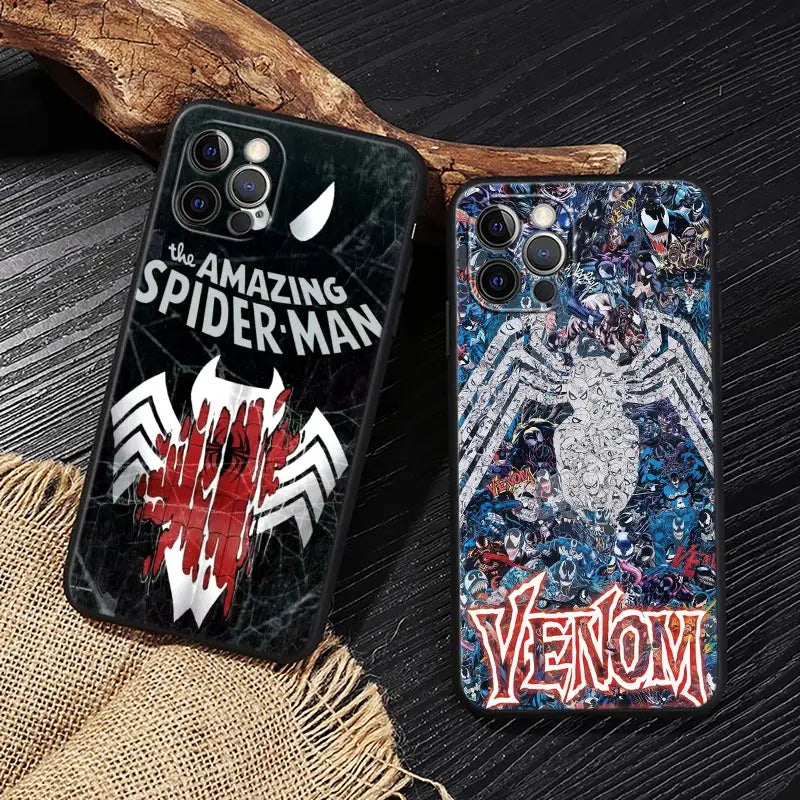 Venom Spiderman Marvel Case For iPhone Protect Funda