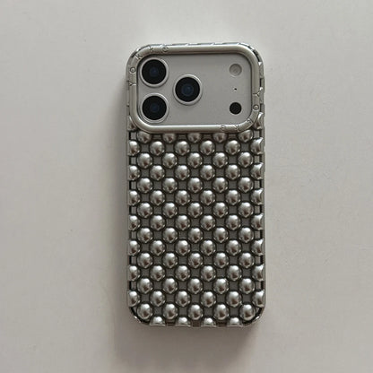 Creative Advanced Stereoscopic Hollow Out Pearl Round Bead Shock Proof Phone Cover Case For iPhone