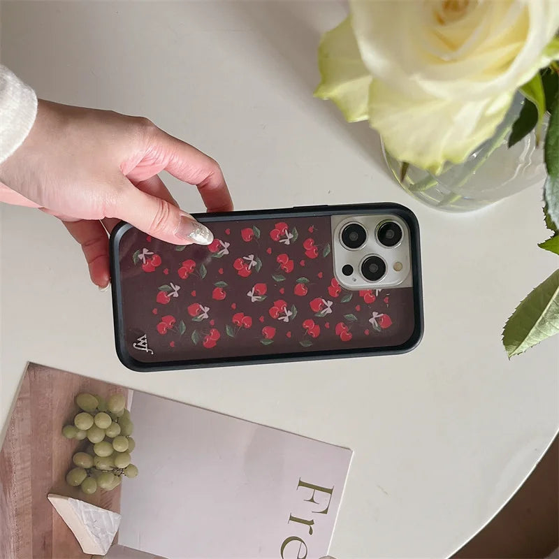 Wildflower Fruit Tart Turri Cherry Phone Case For iPhone Bugs Berries Cover