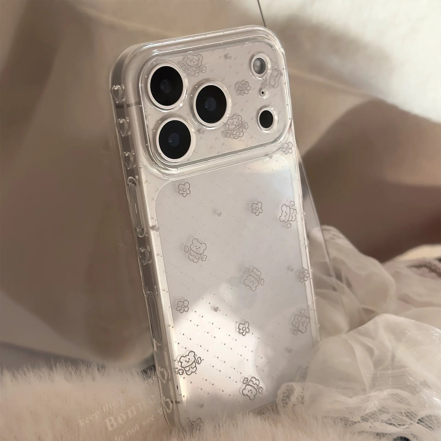 Korean Polka Dot Bear iPhone Case