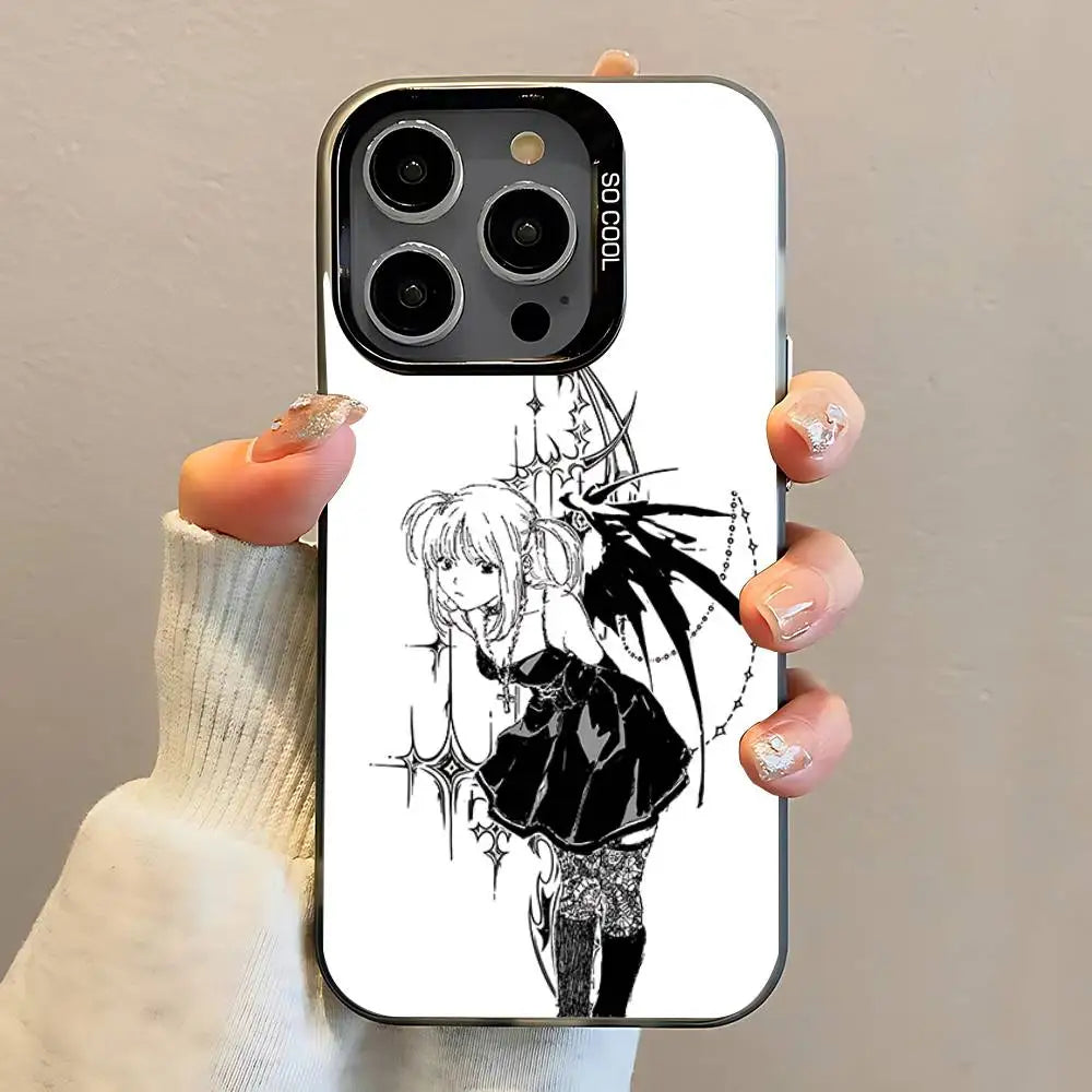 Black Matte Death Note Misa Phone Case For iPhone