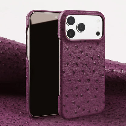 Ostrich Genuine Leather Case For iPhone