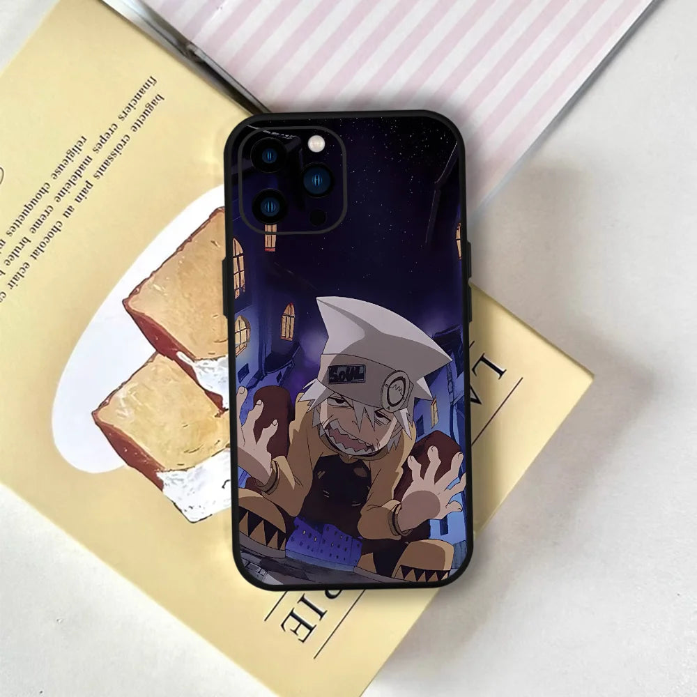 Classic Anime Soul Eater Phone Case FUNDA For IPhone Soft Silicone Black Cover