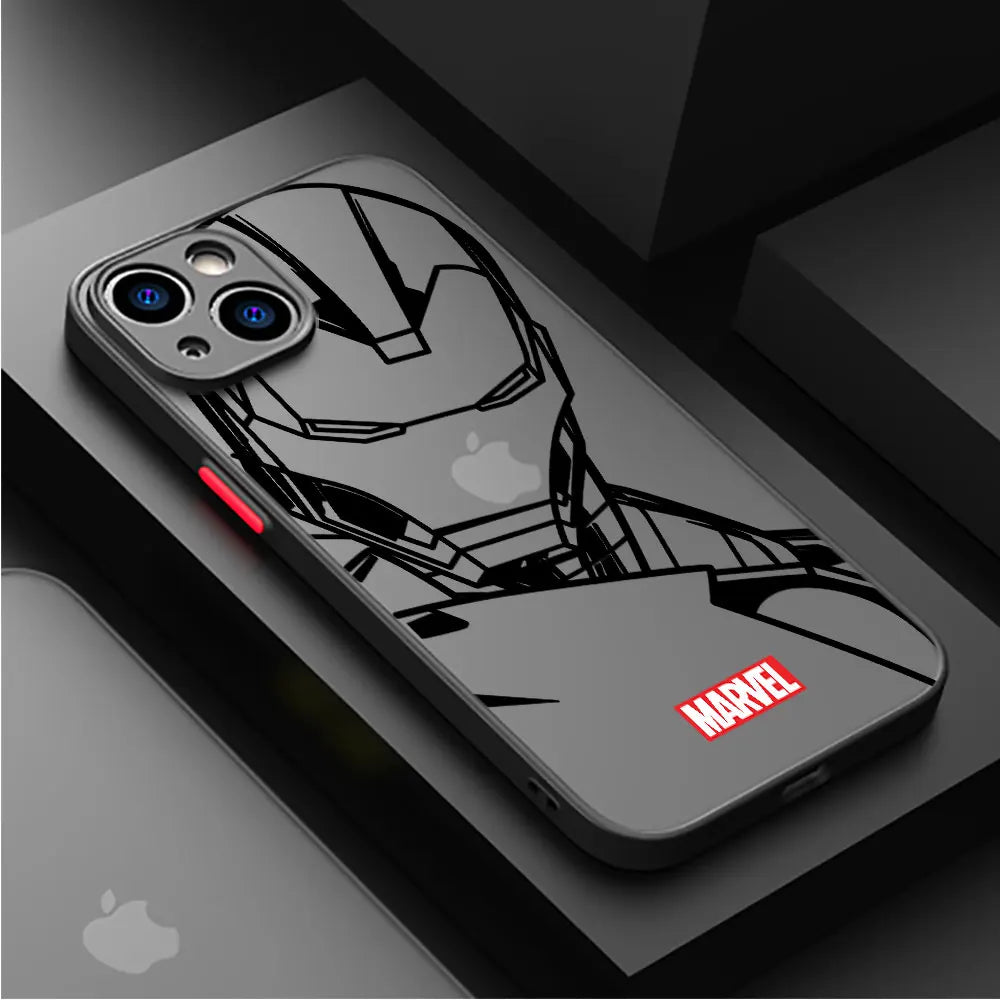 Matte Clear Superhero Graphic iPhone Case