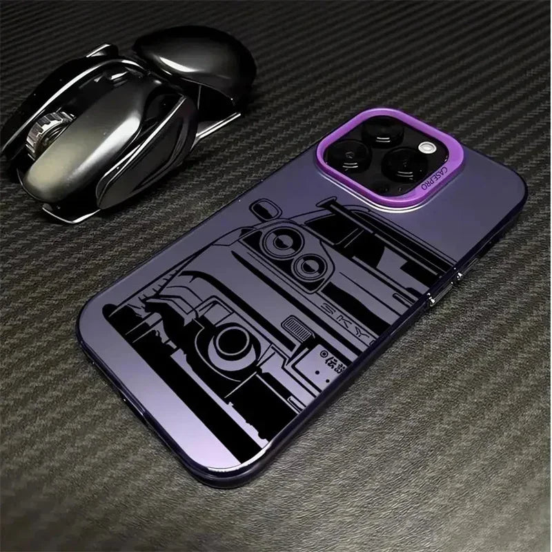 Cool Car Design Phone Case For iPhone Laser Silver Cover