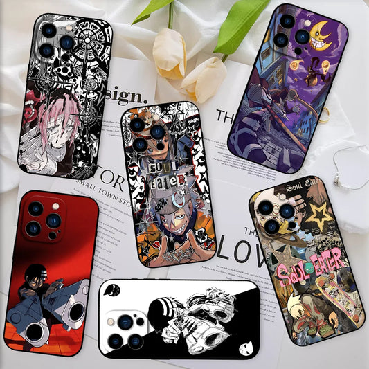 Classic Anime Soul Eater Phone Case FUNDA For IPhone Soft Silicone Black Cover