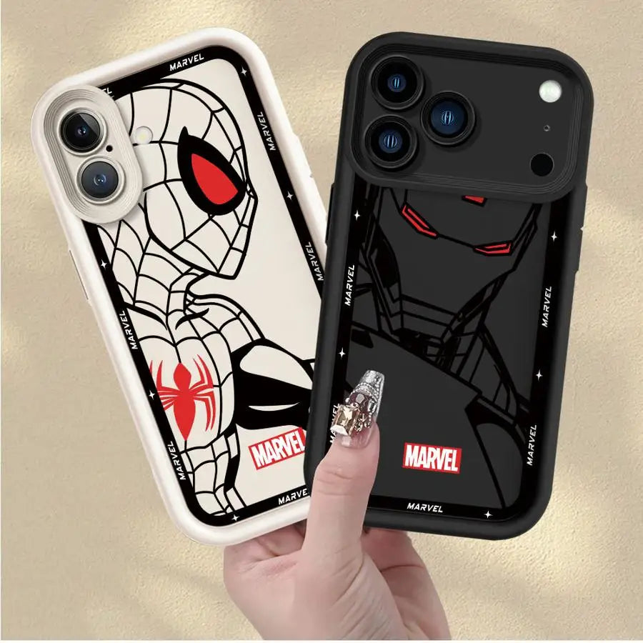 Marvel Spiderman Ironman Case For iPhone