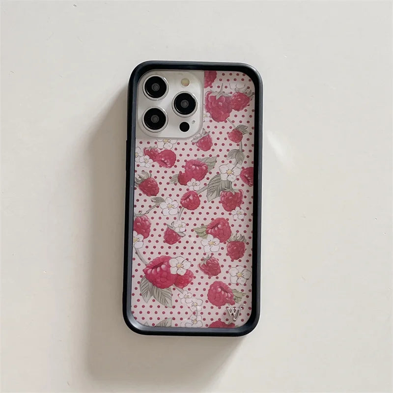 Wildflower Fruit Tart Turri Cherry Phone Case For iPhone Bugs Berries Cover