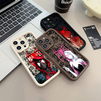Spiderman Miles Morales Gwen Marvel Comics Case For Apple iPhone