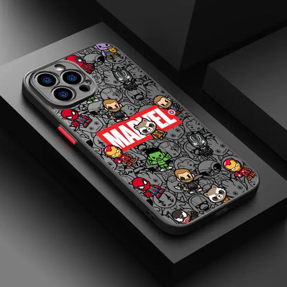 Cartoon Marvel Spider Man Groot Phone Case For iPhone