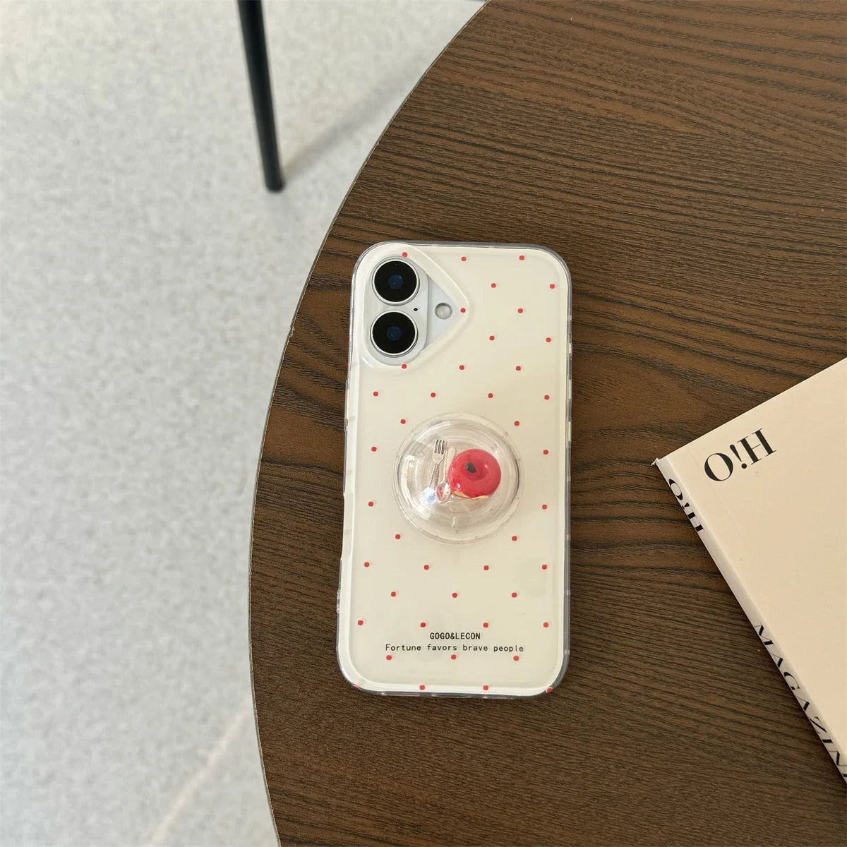 Cartoon Colorful Apple Stand Holder Phone Case