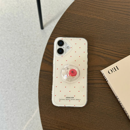 Cartoon Colorful Apple Stand Holder Phone Case