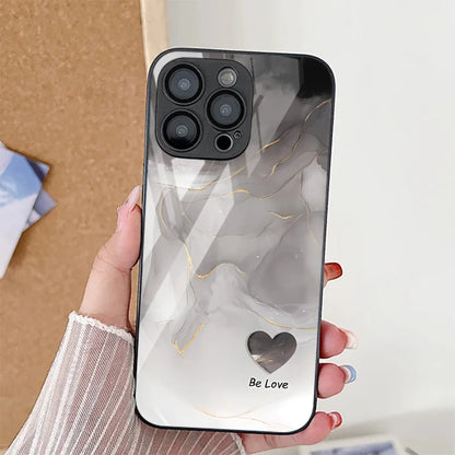 Marble Pattern Butterfly Phone Case For iPhone