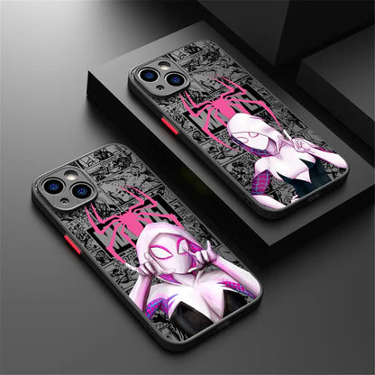 Phone Case For iPhone Shockproof Cover Marvel Spider Gwen