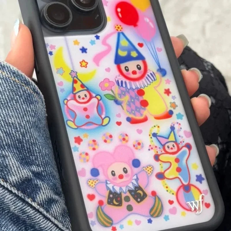 Wildflower Ins Clown Around Protect Phone Case For iPhone