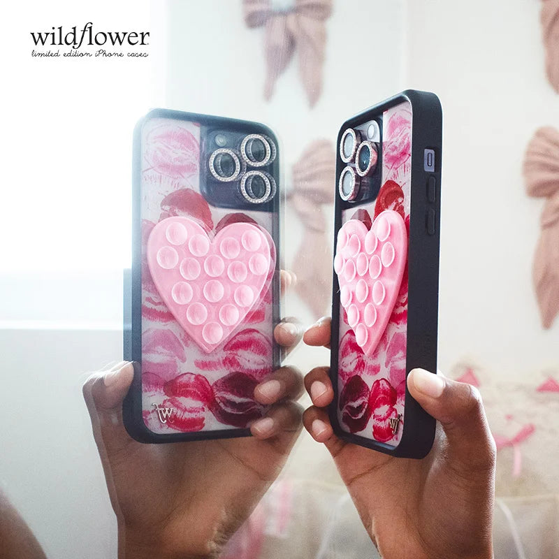 Wildflower Love Sucker Sucking Disc Phone Case For iPhone