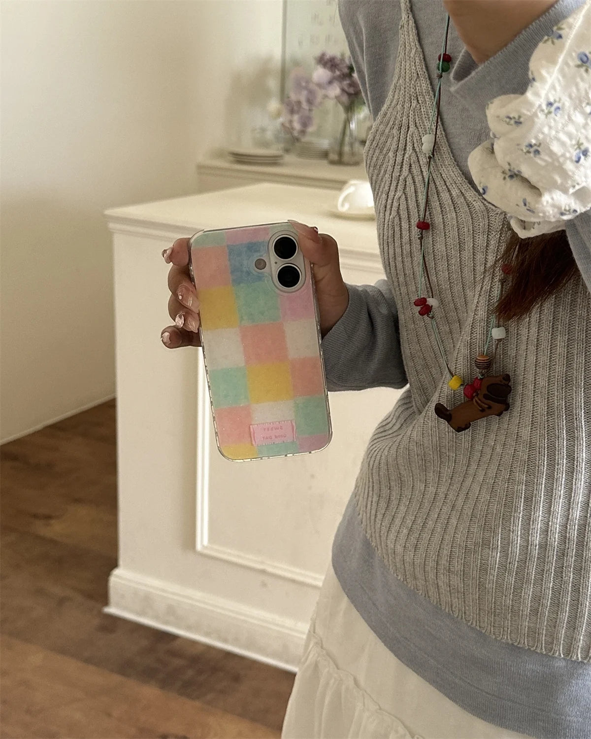 Luxury Colorful Big Square Grid Phone Case