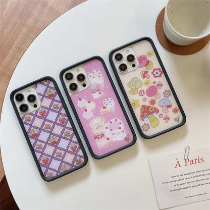 Wildflower 3D Cake Mushrooms Phone Case For iPhone