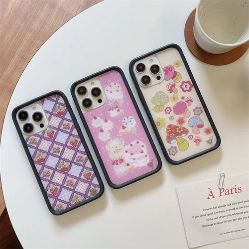 Wildflower 3D Cake Mushrooms Phone Case For iPhone