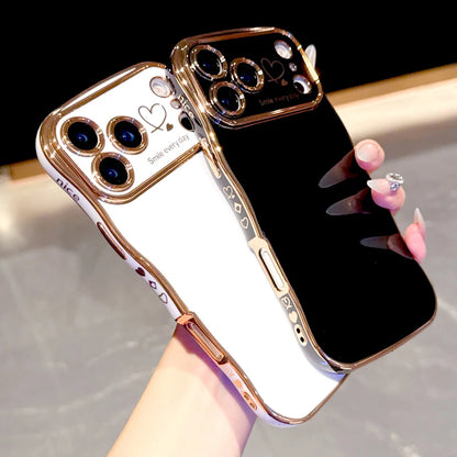 Plated Soft Wave Phone Case For iPhone