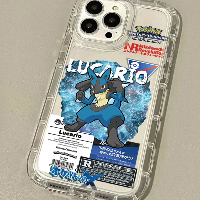 Anime Pokemon Creative Clear Silicone Phone Case For iPhone