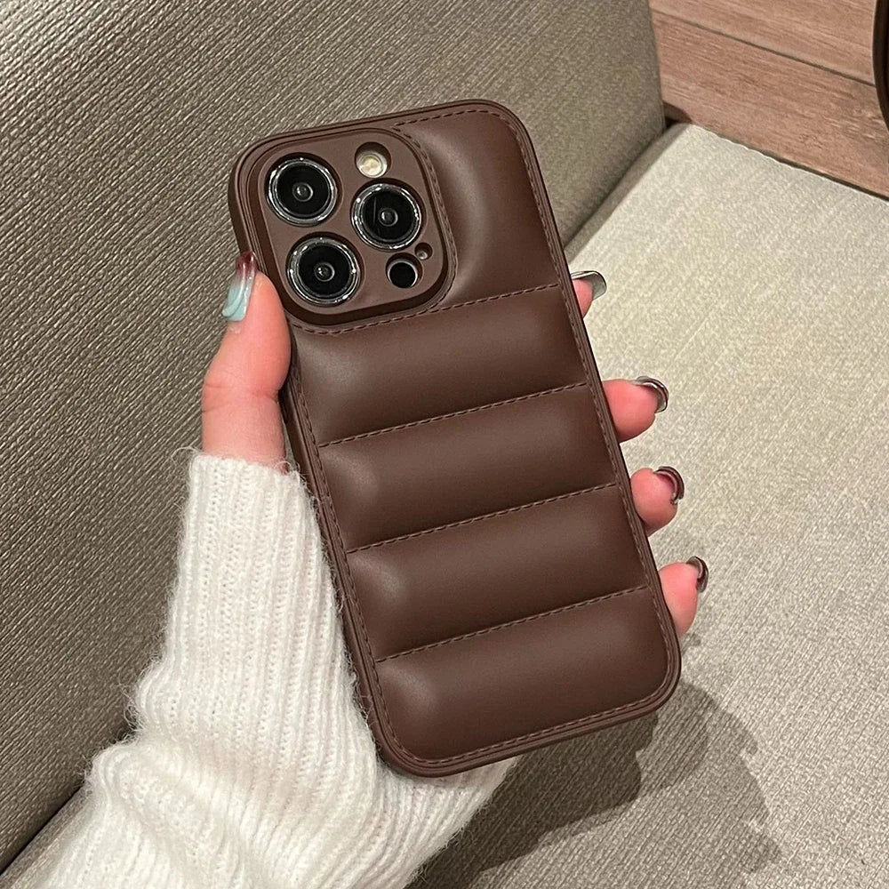 Colorful Down Jacket Pattern Silicon Phone Case