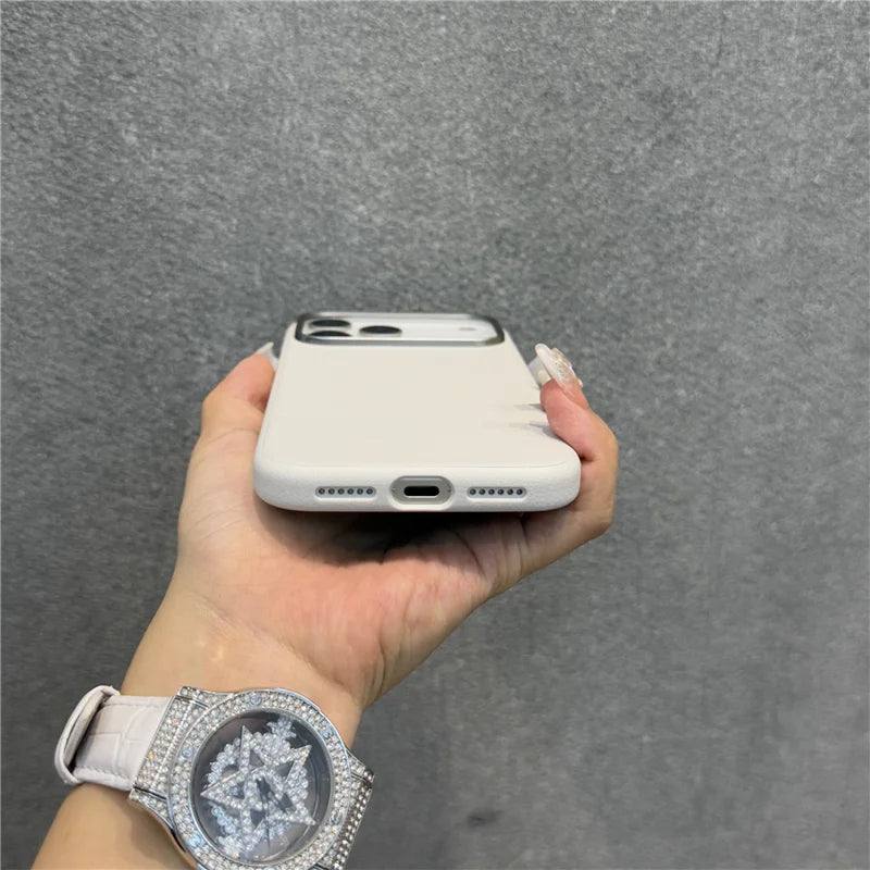 Luxury PU Leather Magnetic MagSafe Case For iPhone