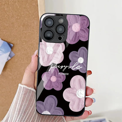 Black Flower Phone Case For iPhone