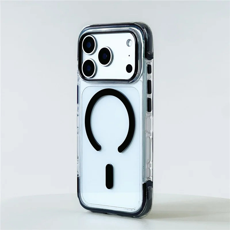 Original Airbag Anti- Drop Clear Magnetic Suction Case For iPhone