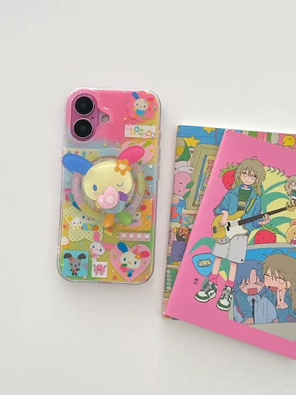 Rainbow Rabbit Dopamine Bunny Art Phone Case