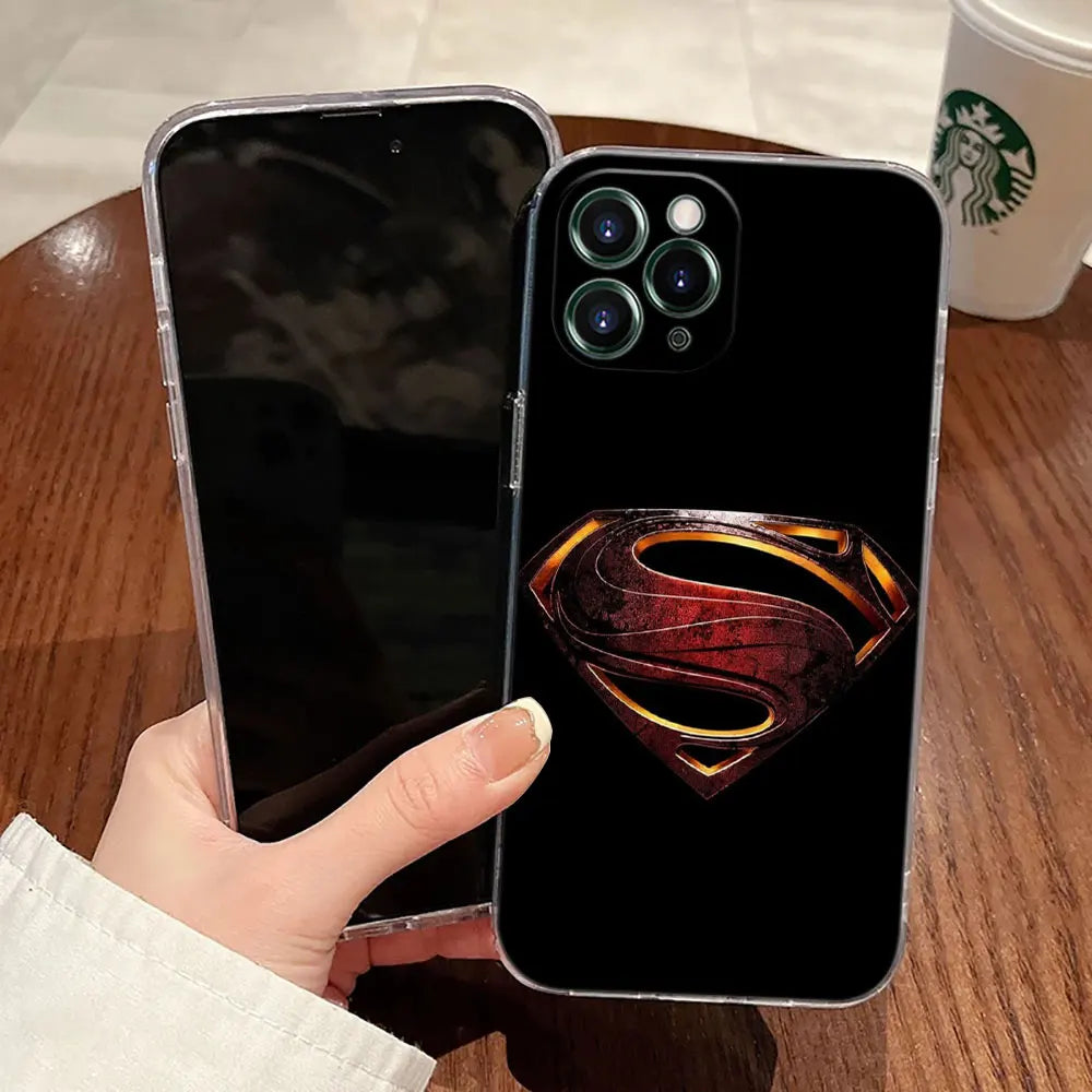 Marvel Supermans Hero Transparent Phone Case For iPhone