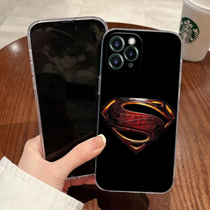 Marvel Supermans Hero Transparent Phone Case For iPhone