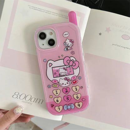 New Hot Korean INS Hello Kitty Mobile Pink Phone Case For iPhone