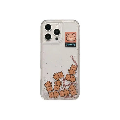 Multiple Brown Teddy Bear Sand Shell Phone Case