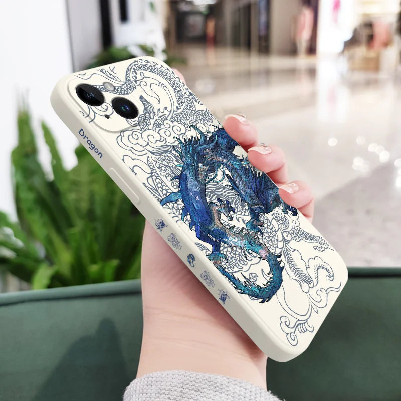 Blue Dragon Phone Case For iPhone