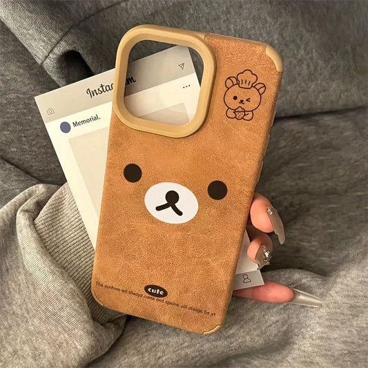 Bear Expression Faux Fur iPhone Case