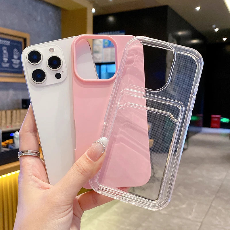 3 in 1 Card Photo Package Phone Case For iPhone