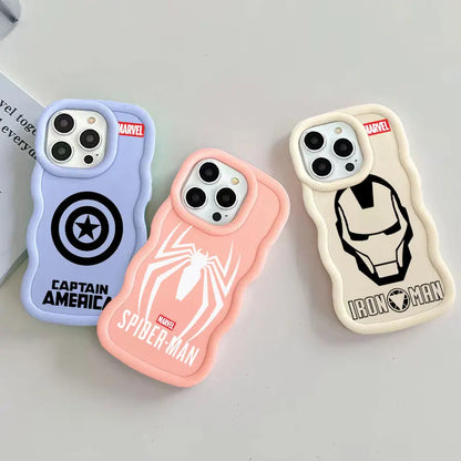 Spiderman Ironman Logo Marvel Candy Color Phone Case For iPhone